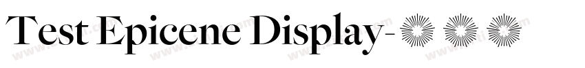 Test Epicene Display字体转换